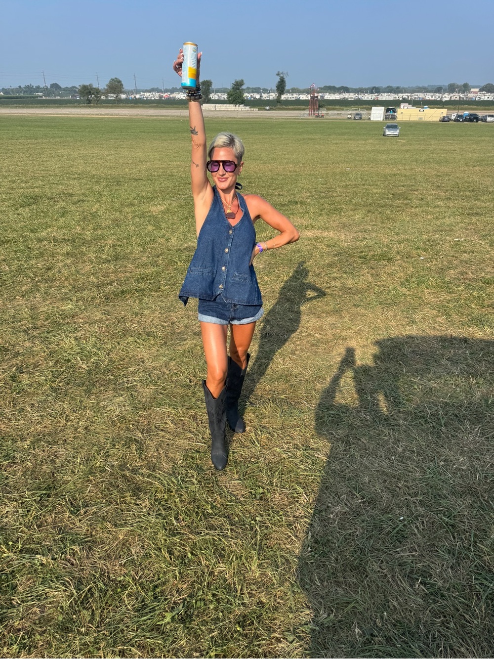 Women's Dark Blue Denim Halter top - Classic Festival Style